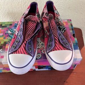 Ed Hardy low rise multicolor pink size 8